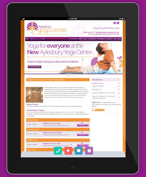 Aylesbury Yoga Centre - e-Commerce website