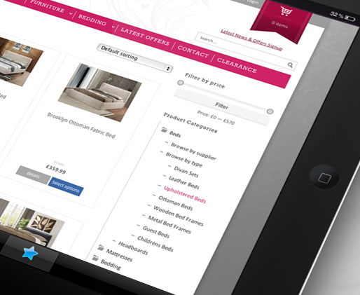 Crendon Beds - e-Commerce Website
