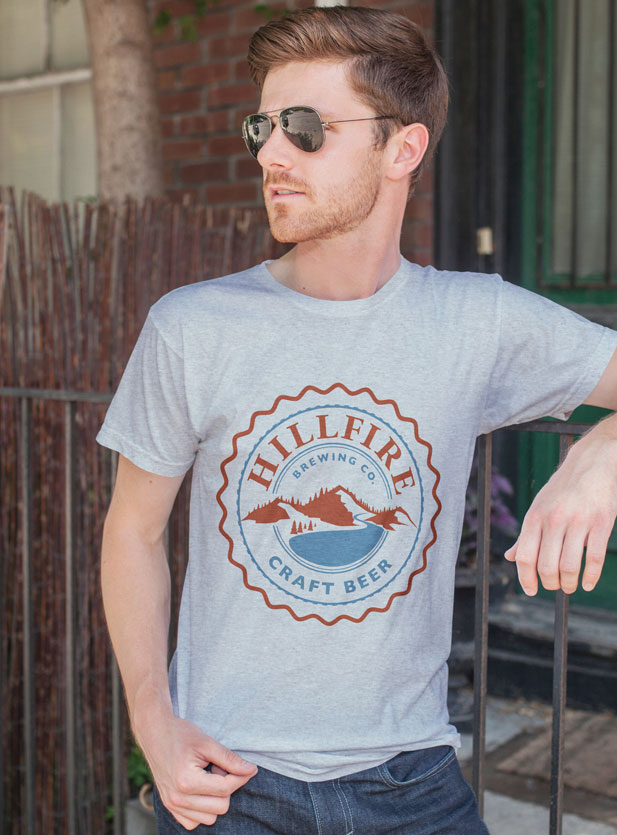 HILLFIRE T-shirt design and print by SharedCreative