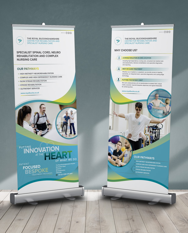 The Royal Bucks Hospital Roller Banner design - shared creative, Aylesbury