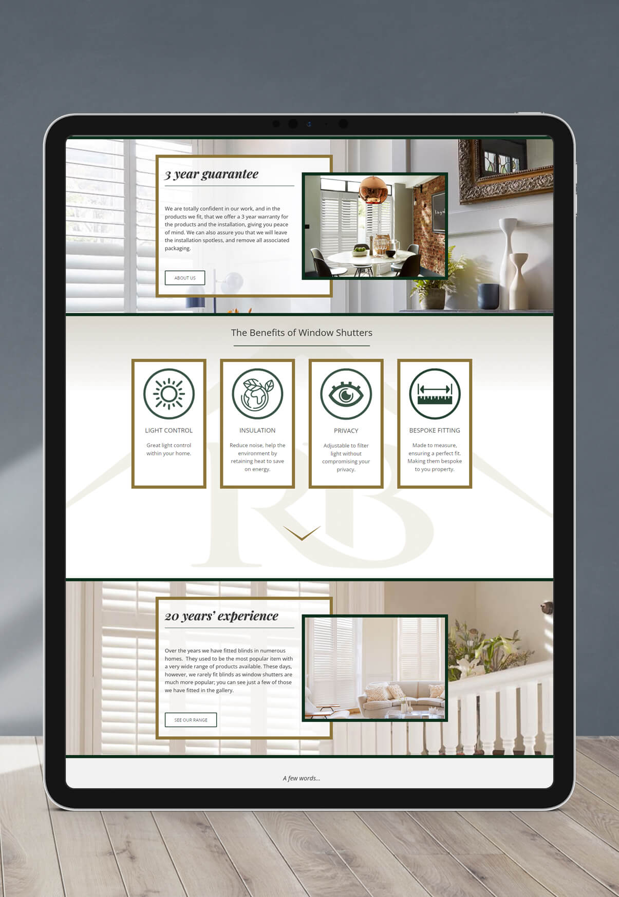 Window Shutter Website Design 02 Window Shutter Website Design 02