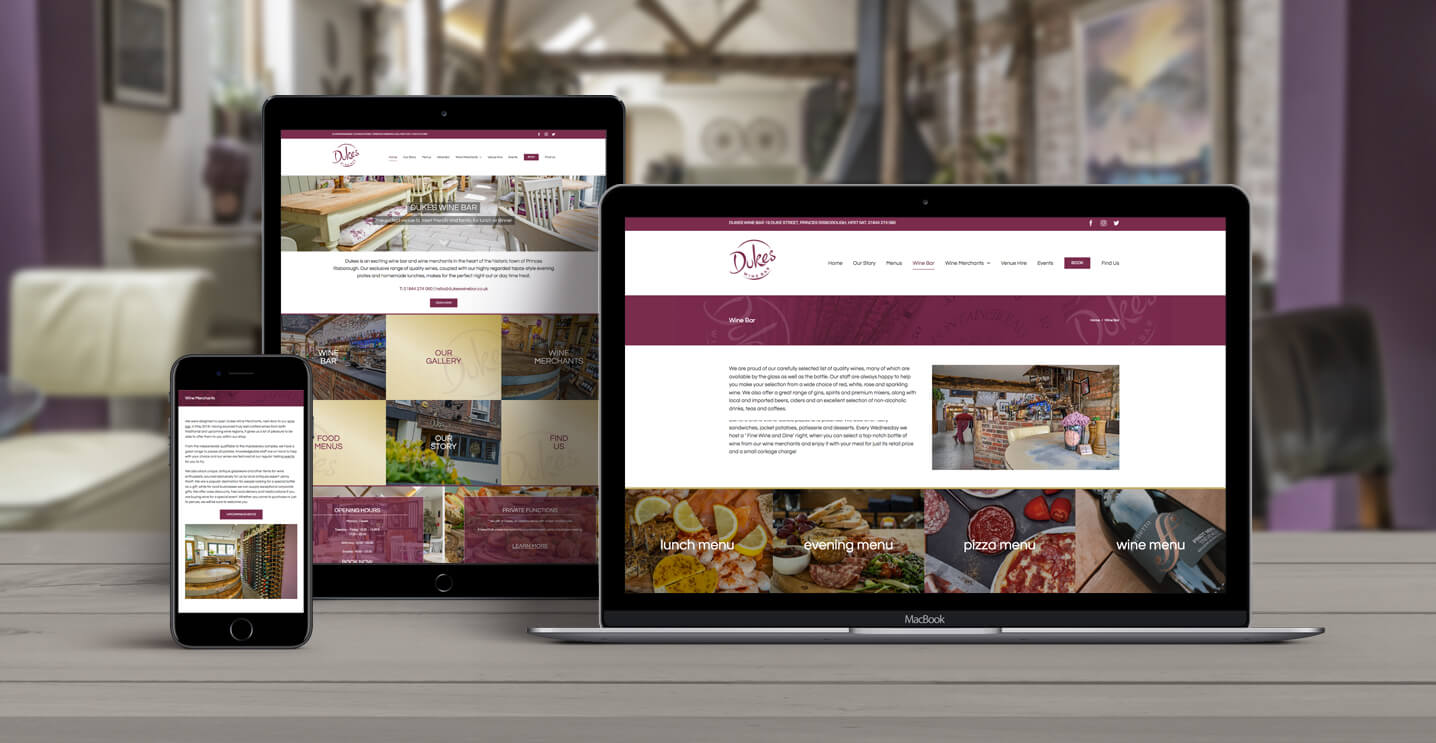 Dukes Wine Bar Website Design Slider 01