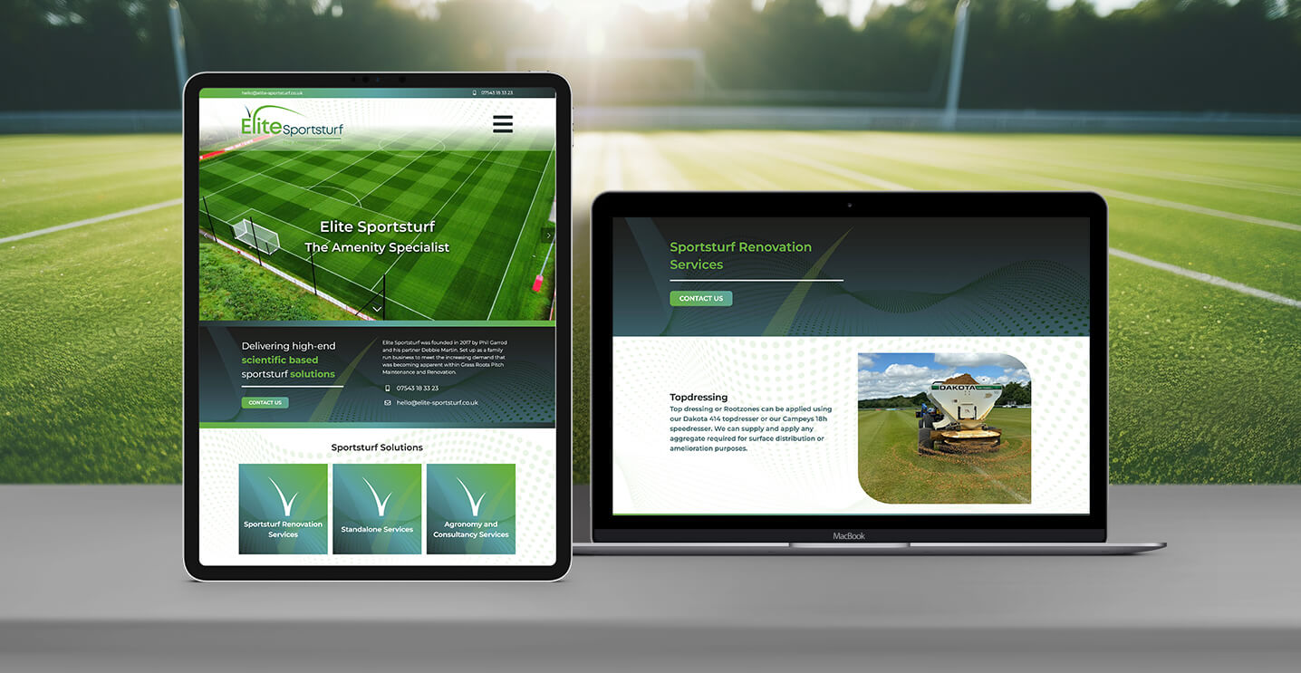 Elite Sports Turf Website Header