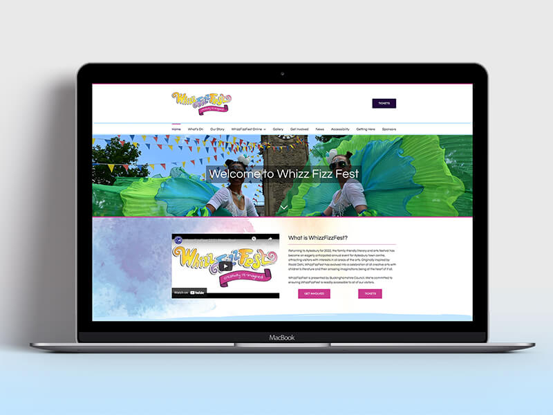Whizz Fizz Festival Charity Website Design 04