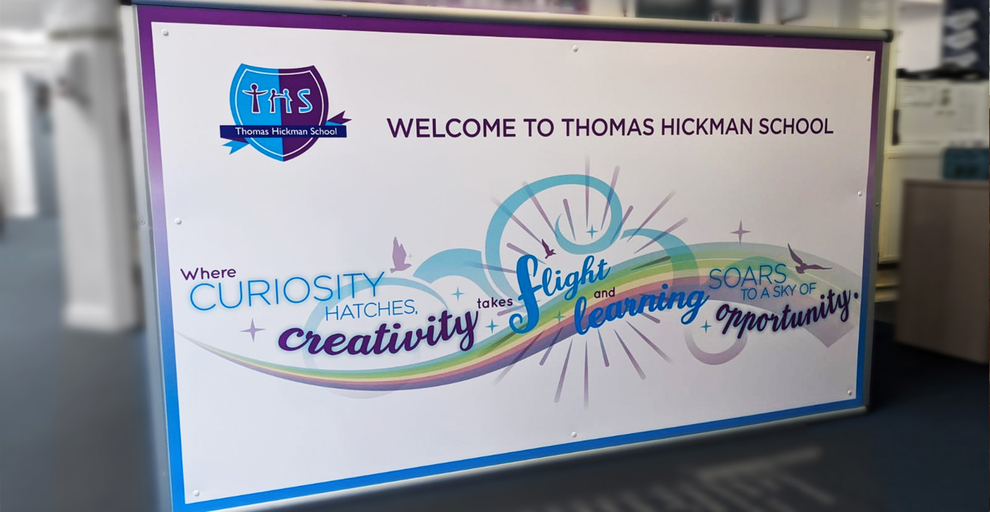 School Reception Window Graphics Header